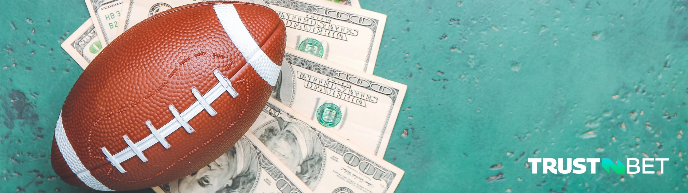 A football and a few dollar bills.