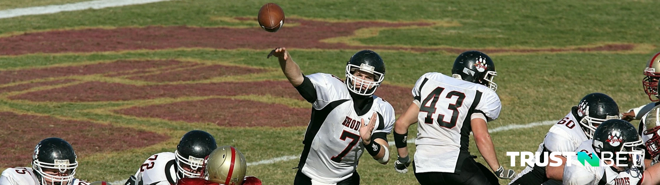 American football players during a college game.