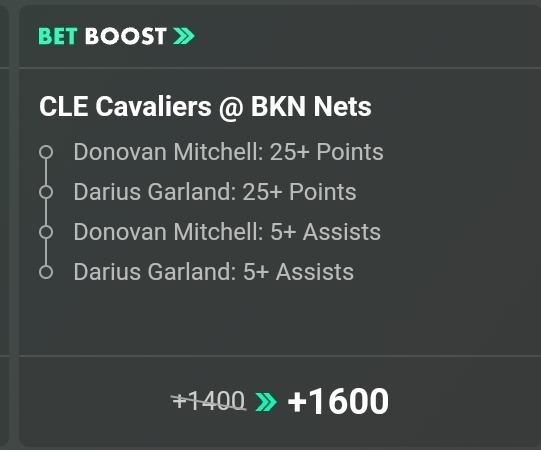 Parlay for Donovan Mitchell & Darius Garland